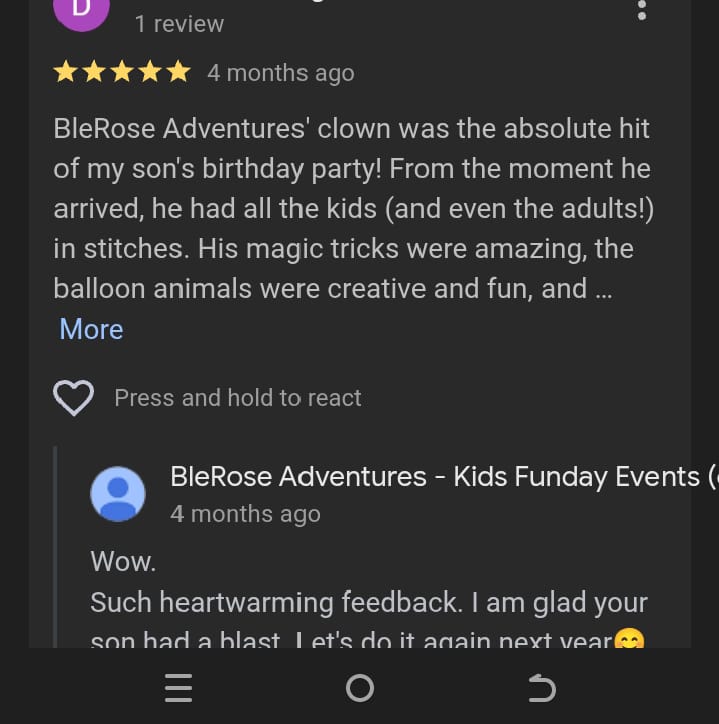 Customer testimonials 