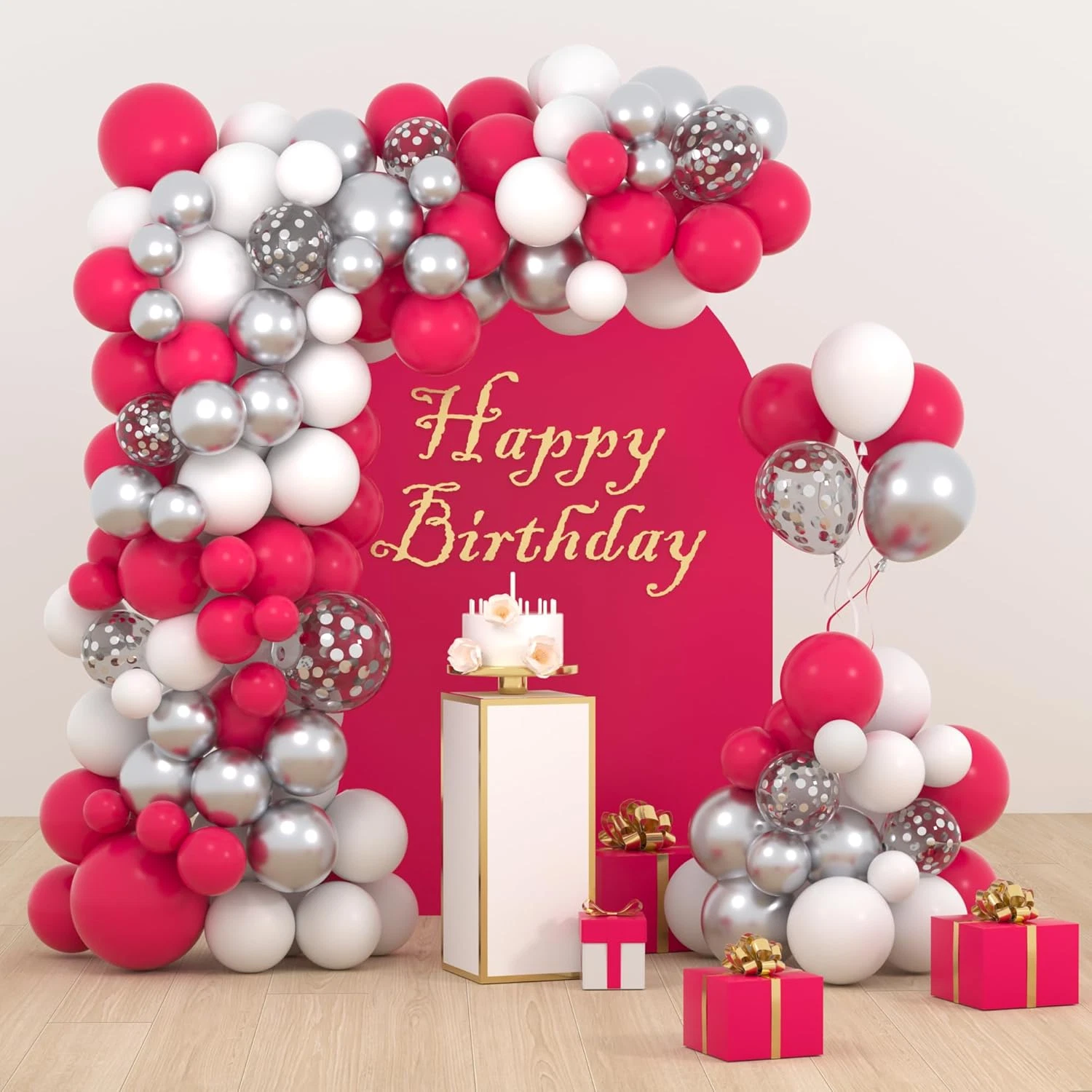 Birthday balloon backdrop