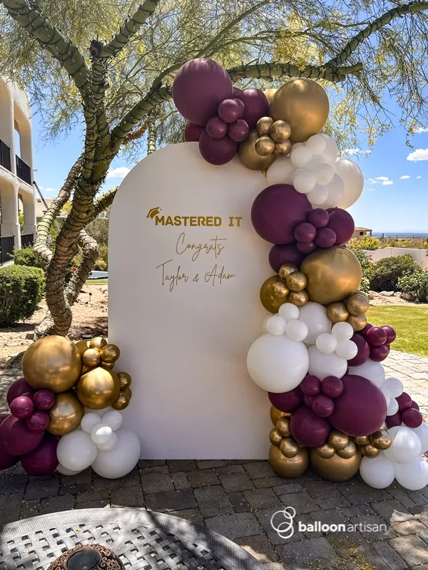 Balloon backdrop for graduation