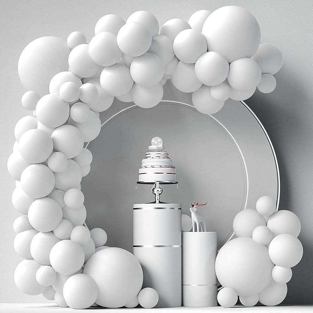 Monochrome Pastels balloon backdrop