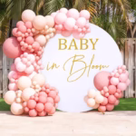 Balloon backdrop for babyshowers