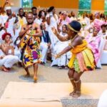 African dancers perfoming at a wedding